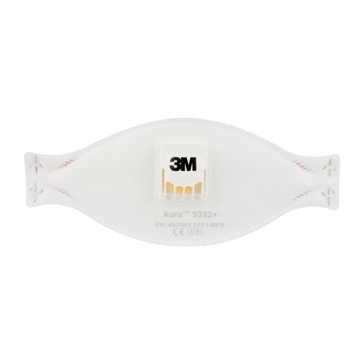 3M™ Aura™ 9332+ (FFP3) Daļiņu respirators ar vārstu