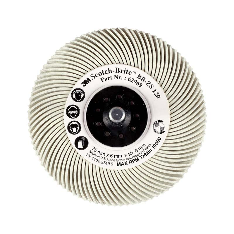 3M™ Scotch-Brite™ BB-ZS Radiālā saru birste ar asi