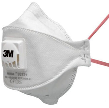 3M™ Aura™ 9332+ (FFP3) Daļiņu respirators ar vārstu