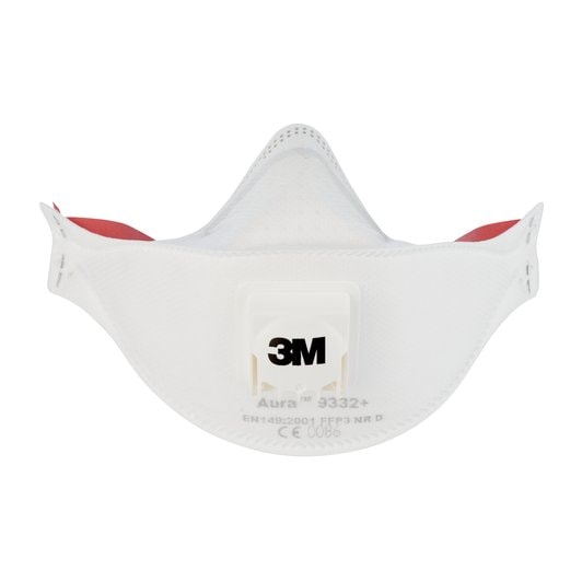 3M™ Aura™ 9332+ (FFP3) Daļiņu respirators ar vārstu