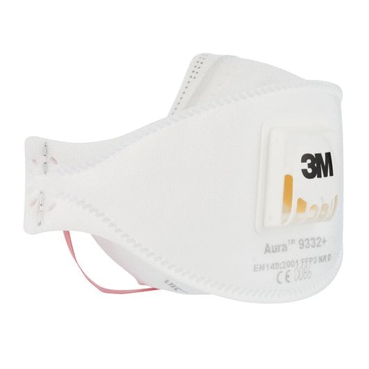 3M™ Aura™ 9332+ (FFP3) Daļiņu respirators ar vārstu