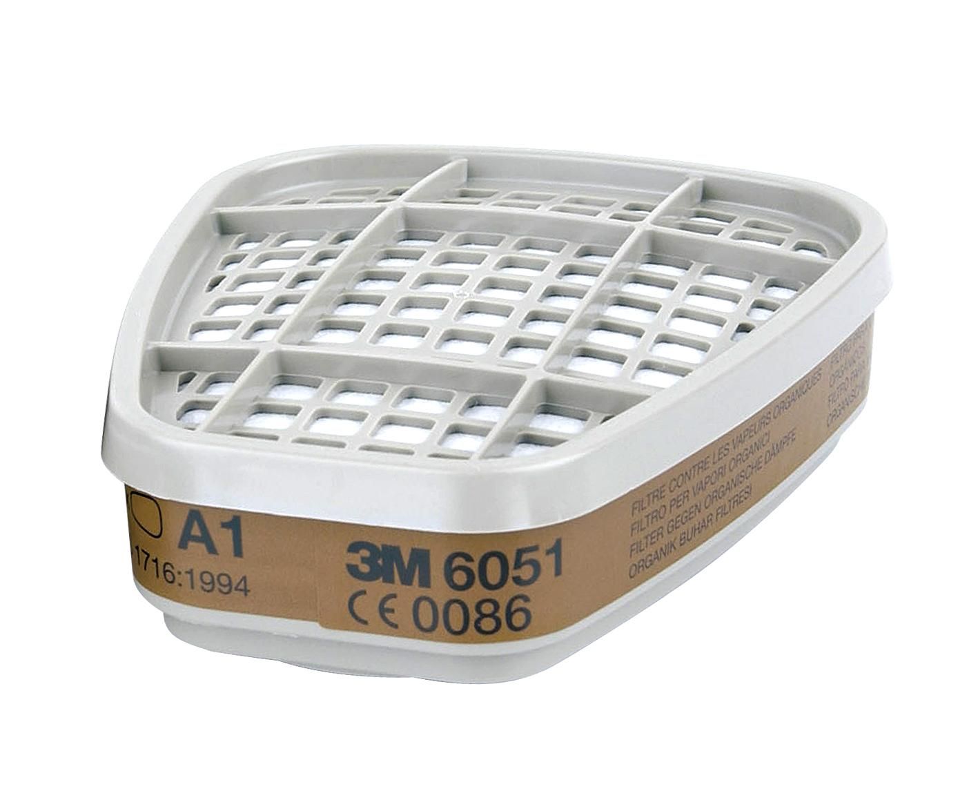 3M™ 6051 (A1) Gāzu un tvaiku filtri